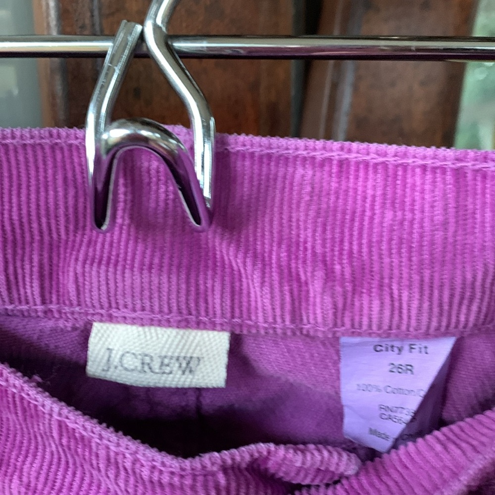 J.Crew ‘City Fit’ Purple Corduroy Pants - Picture 2 of 3
